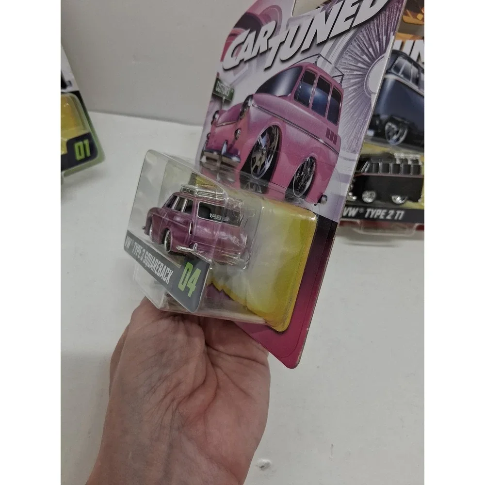 Car Tuned Customs Series II VW Diecast Set Beetle Type 2 T1 Type 181 Squareback